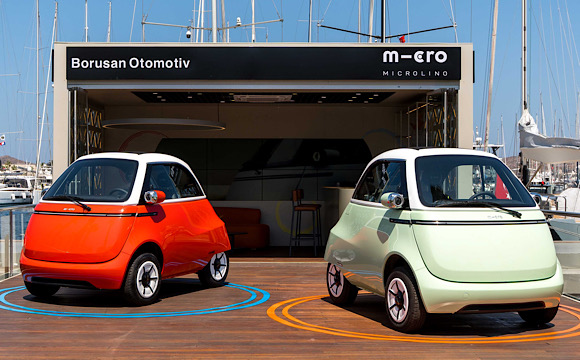 Microlino, Bodrum Yalıkavak Marina'da sergileniyor