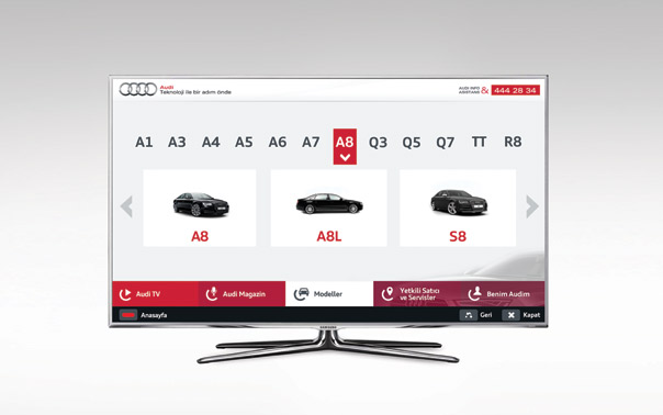 Audi showroom'ları Smart TV'de...