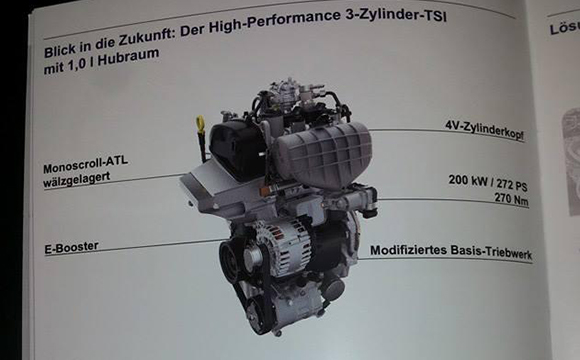 Volkswagen 1-litre üç silindirli motordan 272 bg elde etti!