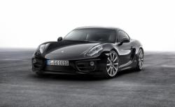 Porsche Cayman siyaha büründü
