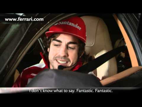 Alonso ve Massa F12berlinetta'yı kullanıyor